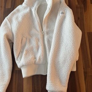 ALO Yoga White Sherpa Jacket